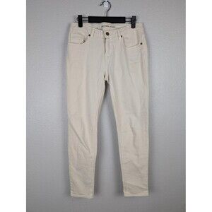 Michael Kors Jeans Womens 2 White Skinny Stretch Denim Pants Mid Rise Designer